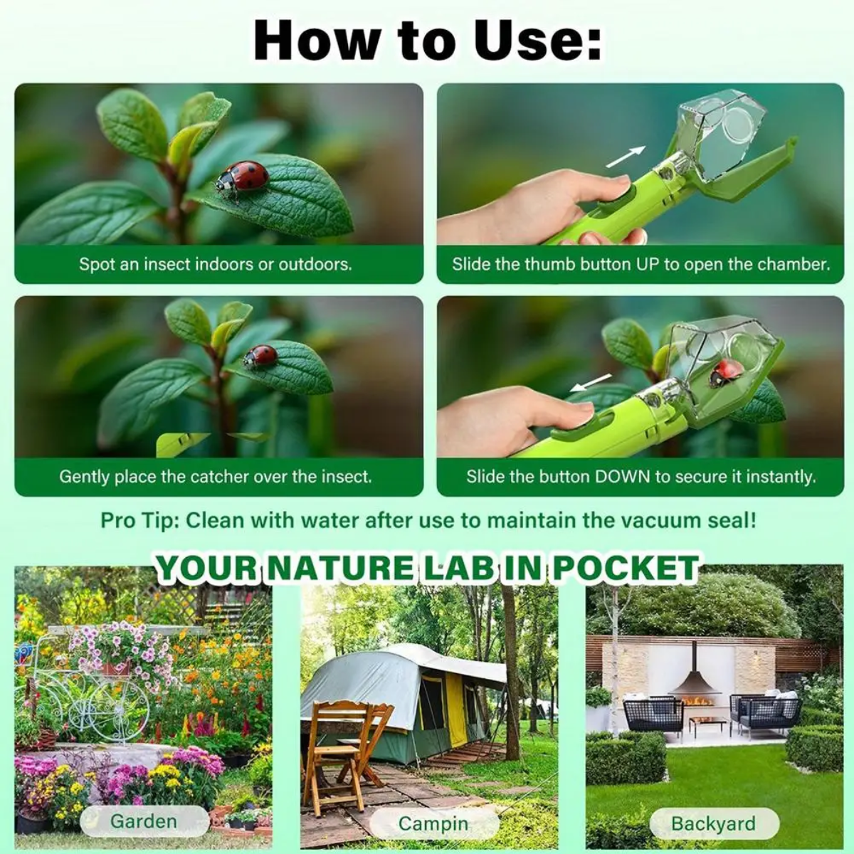 BugMaster – Éducatif et ludique – Piège à insectes multifonctionnel