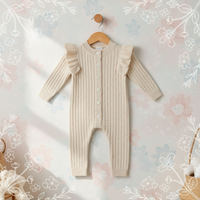 Thumbnail for MiniAurora – Doux et élégant – Combinaison tricotée pour bébé avec des ailes d'ange et un bandeau