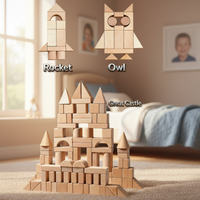 Thumbnail for BlockyFun – Créatif et éducatif – Coffret de 100 blocs de construction en bois