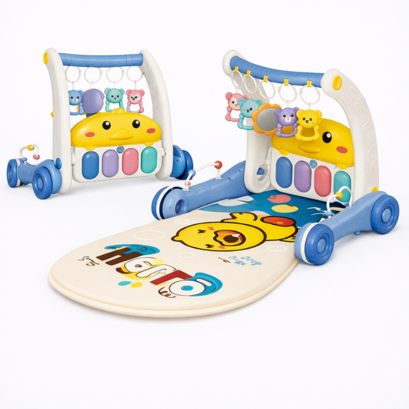 Step & Play – Interactif et sécurisé – Trotteur et baby gym 3 en 1