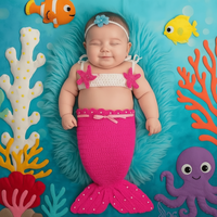Thumbnail for OceanPrincess – Enchanteur et confortable – Ensemble « Petite sirène » pour bébé