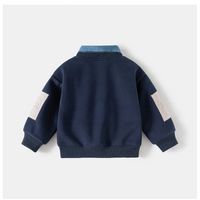 Thumbnail for CoolJunior – Chaleureux et élégant – Pull pour garçon avec col en denim