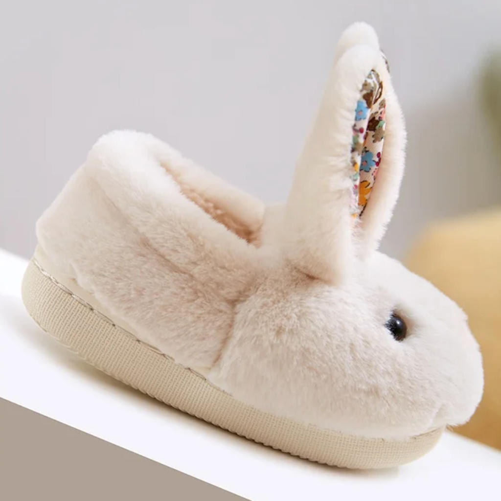 BunnyToes – Douces et chaudes – Chaussons en peluche en forme de lapin