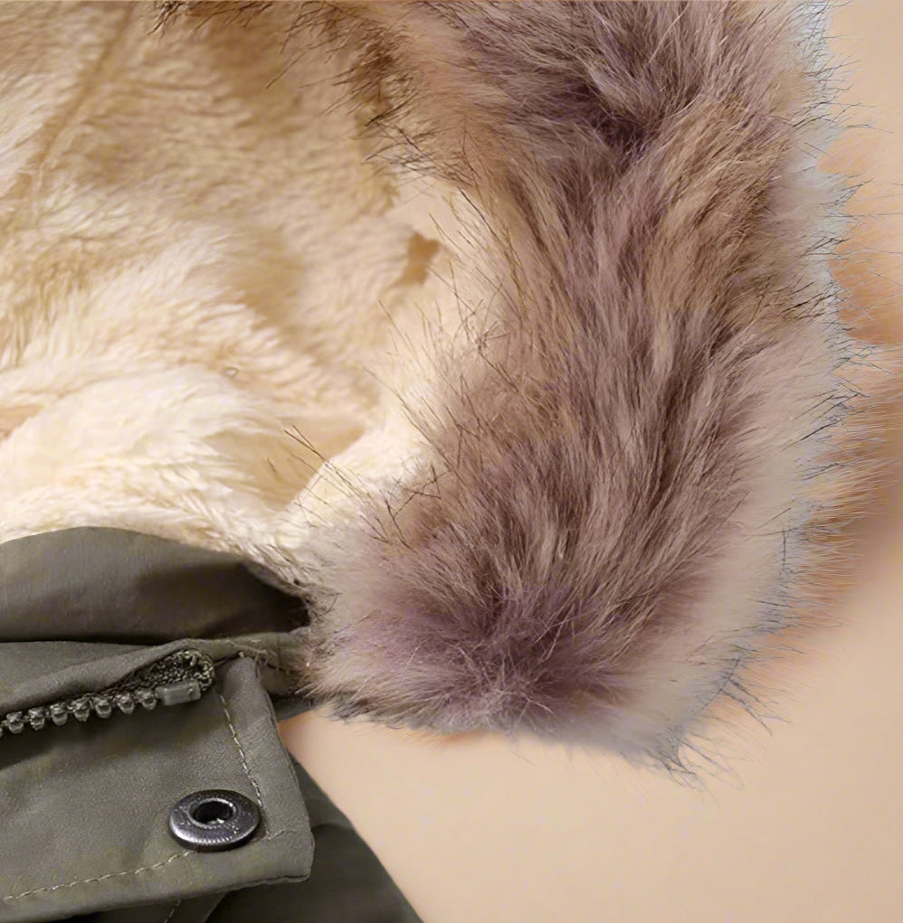 CozyTrend – Élégant et chaud – Parka d'hiver avec col en fourrure