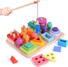 Pêche colorée - Créatif et éducatif - Jeu de pêche en bois