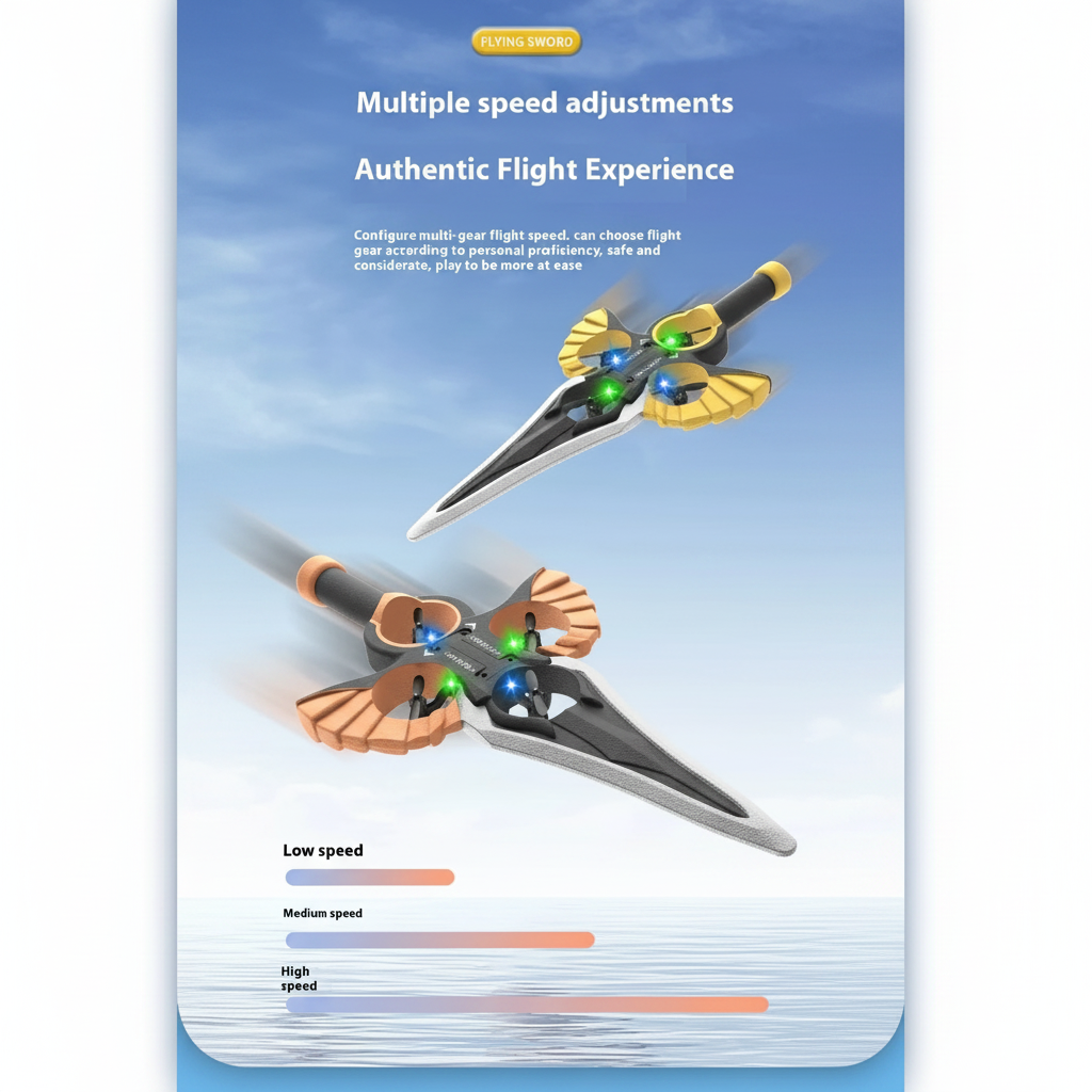 AirBlade – Ludique et interactif – Jouet volant télécommandé au design d'épée