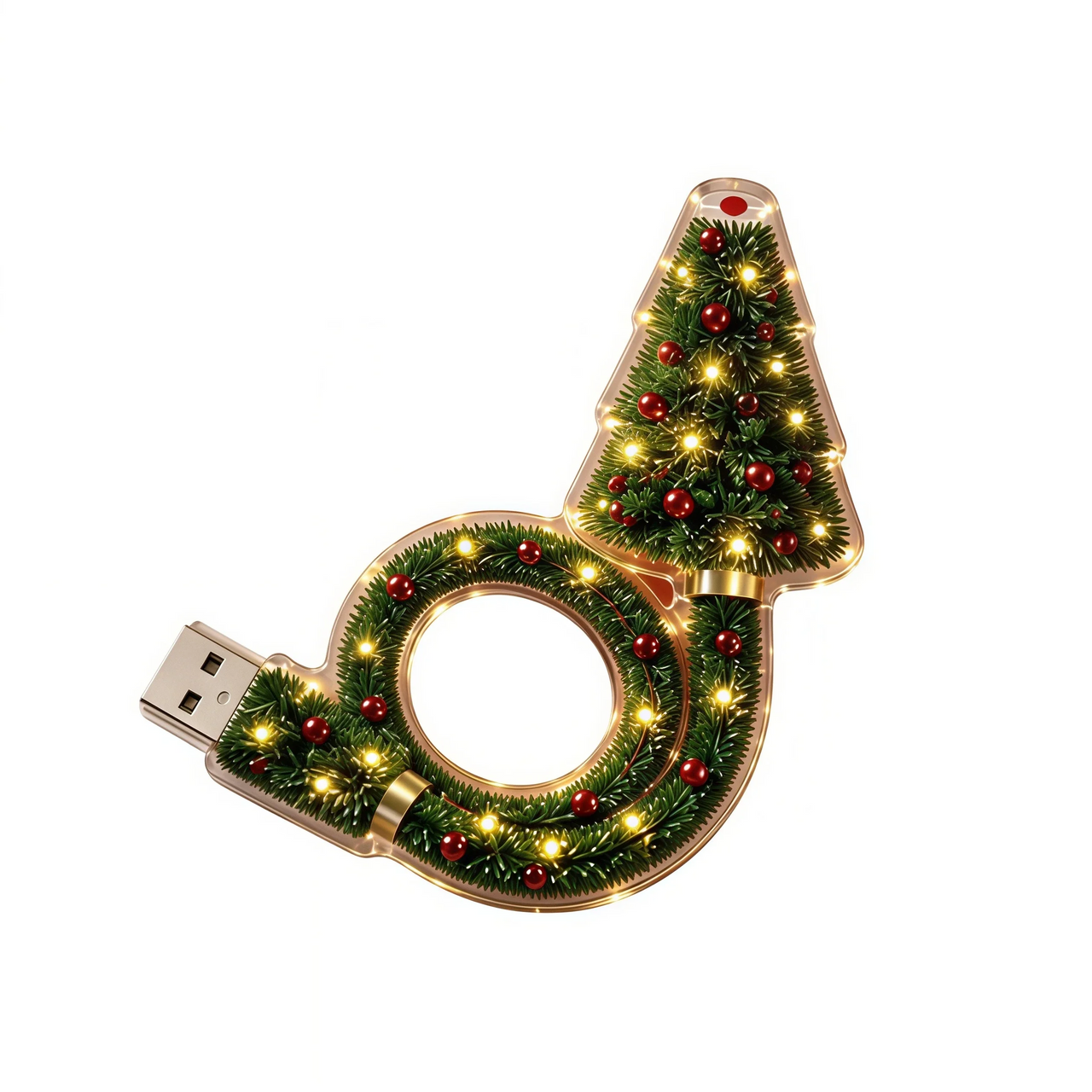 HolidayBeam – Festif et chaleureux – Projecteur de Noël USB avec motifs lumineux