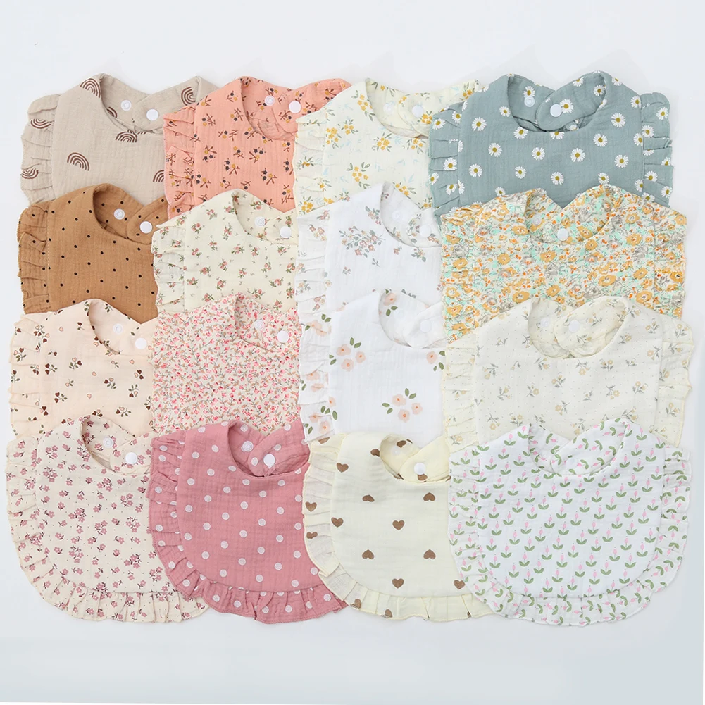 BabyBloom – Mignon et confortable – Bavoir pour bébé à bordure à volants