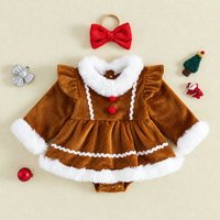 Thumbnail for LittleGinger – Chaleureux et festif – Combinaison de Noël pour bébé avec bandeau