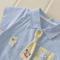 Thumbnail for KiddoStyle – Mignon et tout doux – Combinaison pour enfant avec cravate et écusson