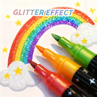 Thumbnail for ArtShine – Coloré et pétillant – Coffret de feutres pailletés et lumineux double face