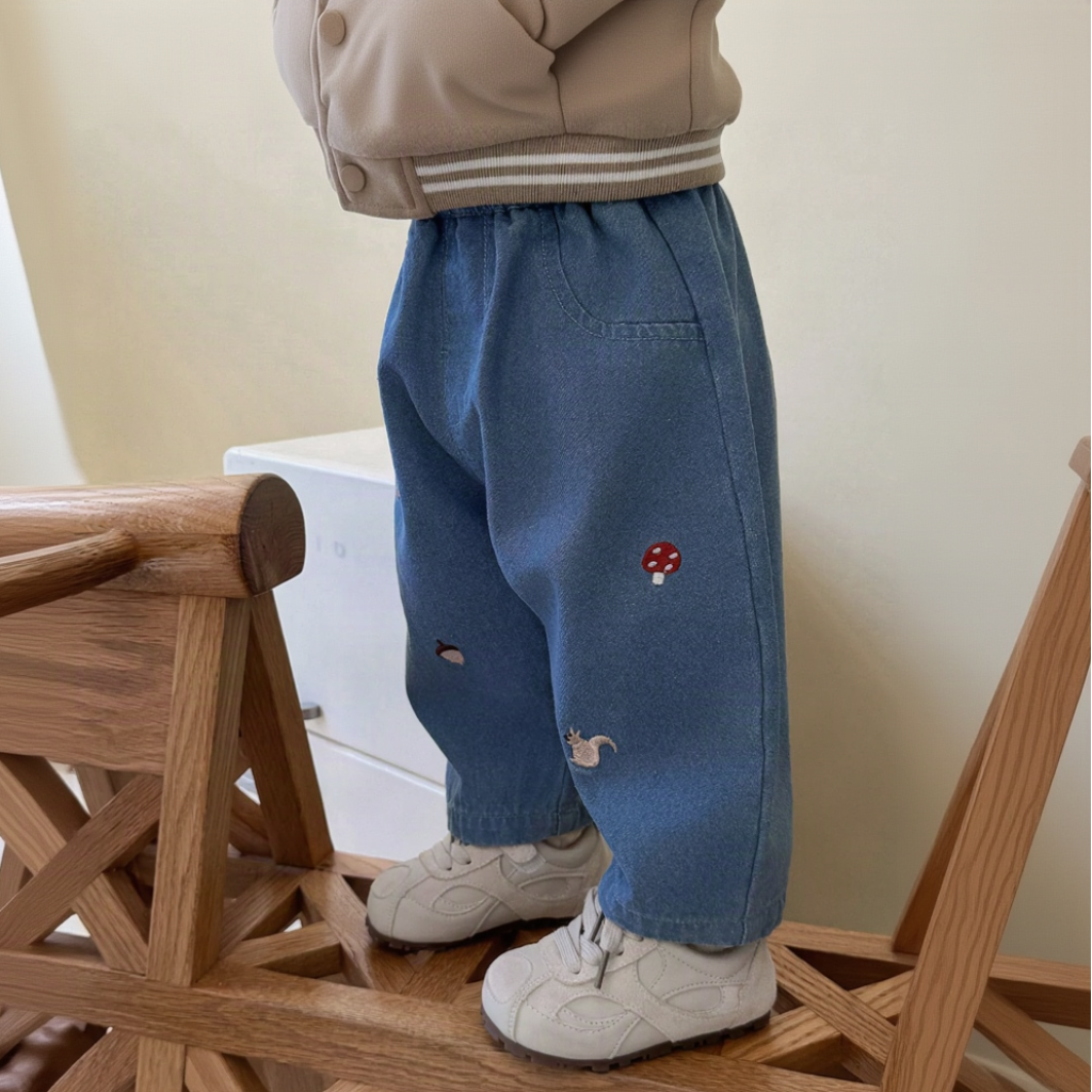 LittlePatch – Doux et confortables – Pantalons pour enfants avec détails brodés