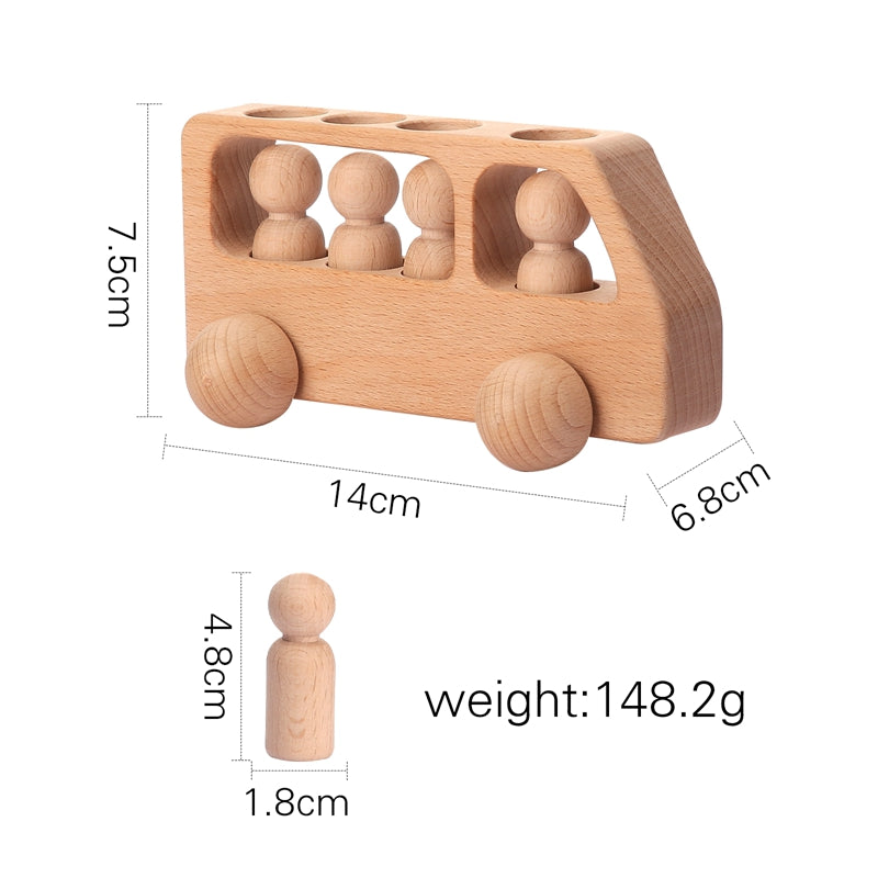TrainCount –  Classique et éducatif – Train Montessori en bois