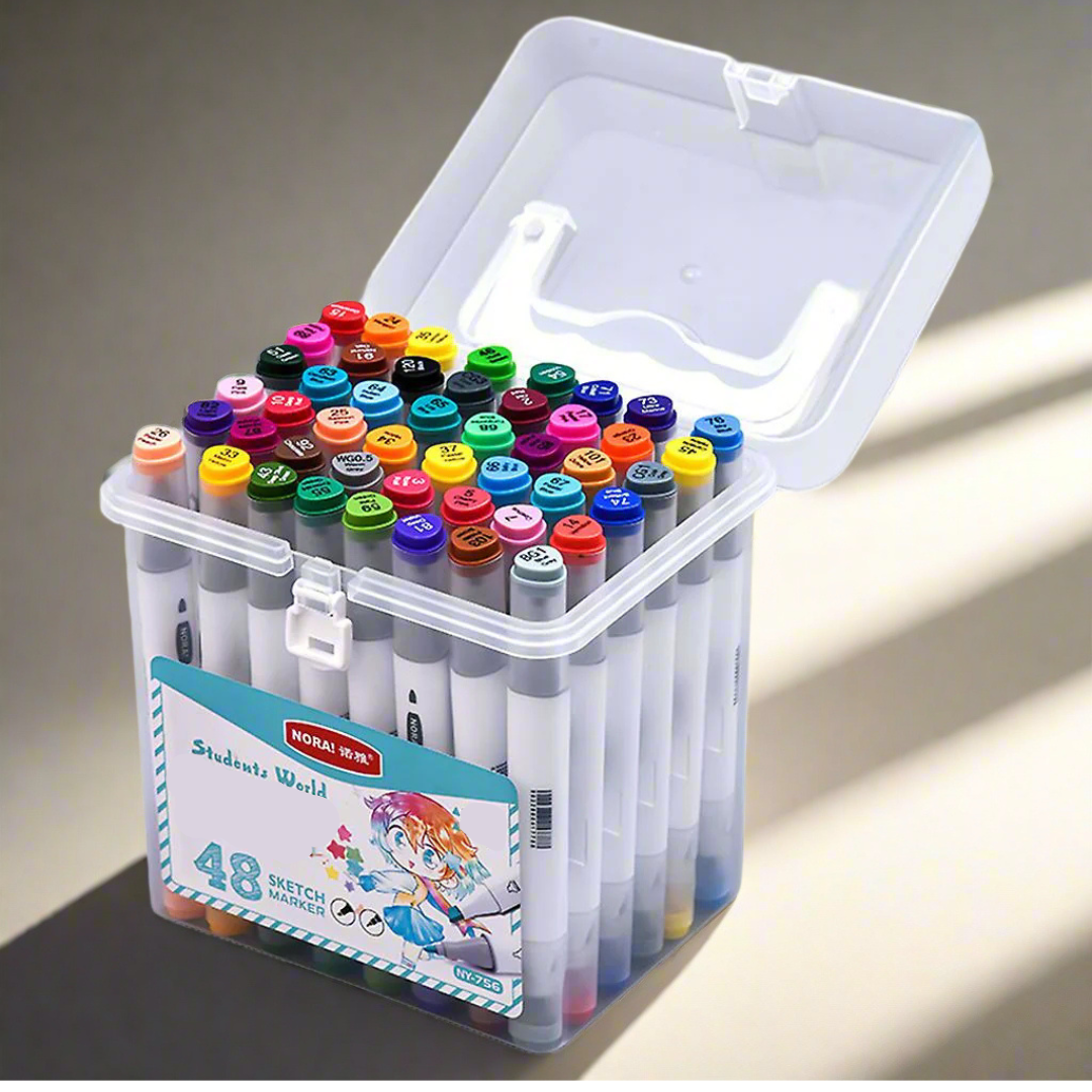 HighlightPro – Double & Coloré – Feutres scolaires sans odeur et lavables