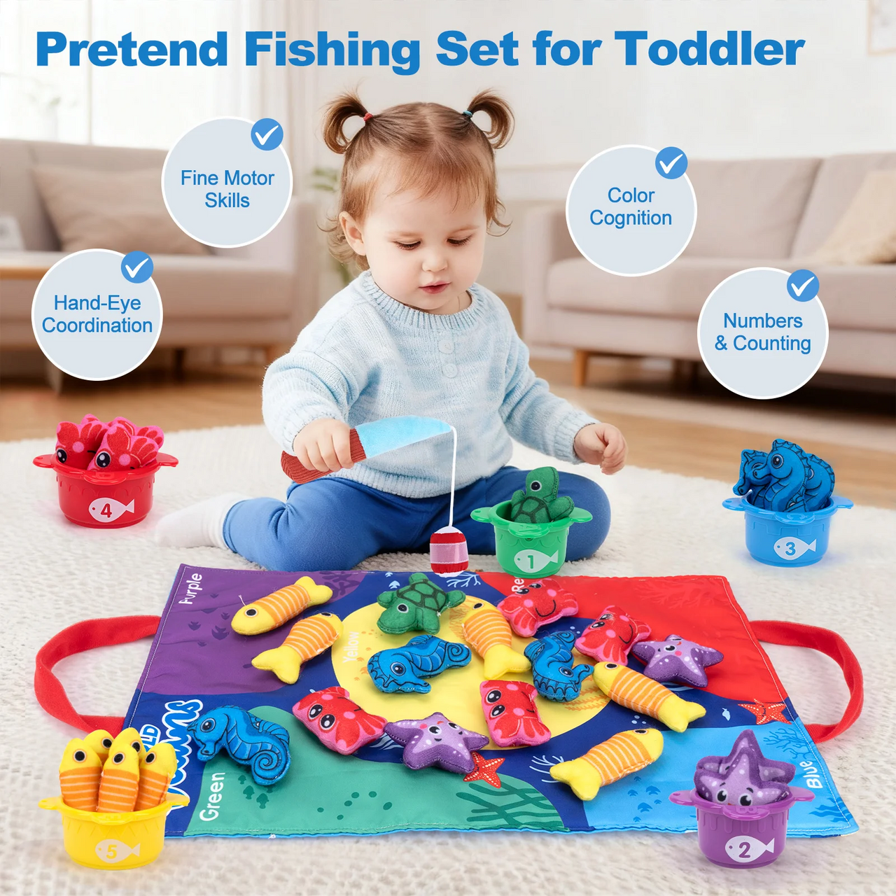 LittleFisher – Éducatif et interactif – Jeu de pêche Montessori