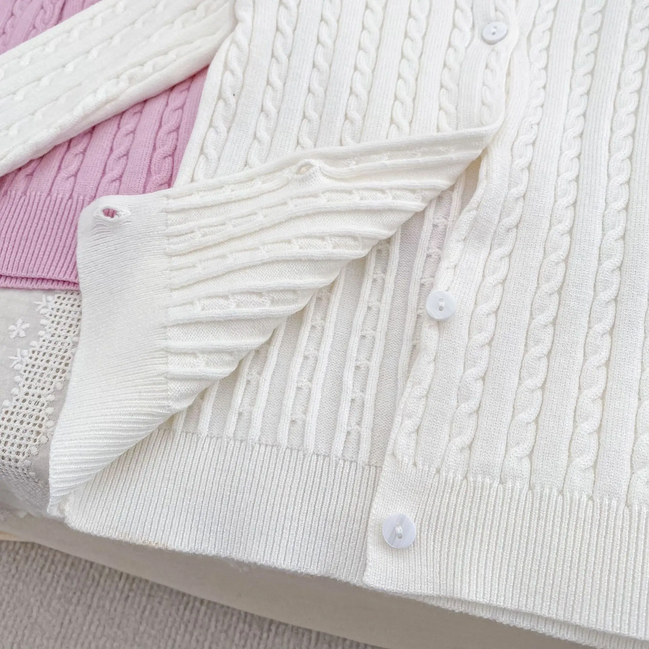 CozyBelle – Élégant et chaleureux – Cardigan tricoté à boutons