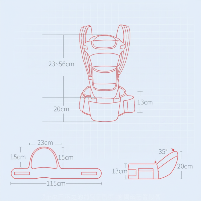 CozyCarry – Pratique et réglable – Porte-bébé 3 en 1
