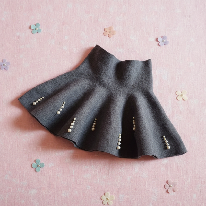 Girls Knitted Skirt – Confort et style – Jupe pour enfant