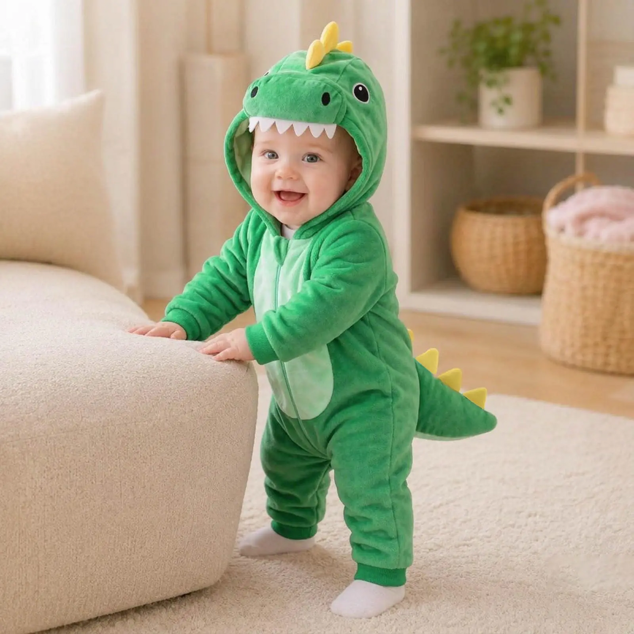 RoarBuddy – Mignon et ludique – Combinaison à capuche « Bébé dinosaure »