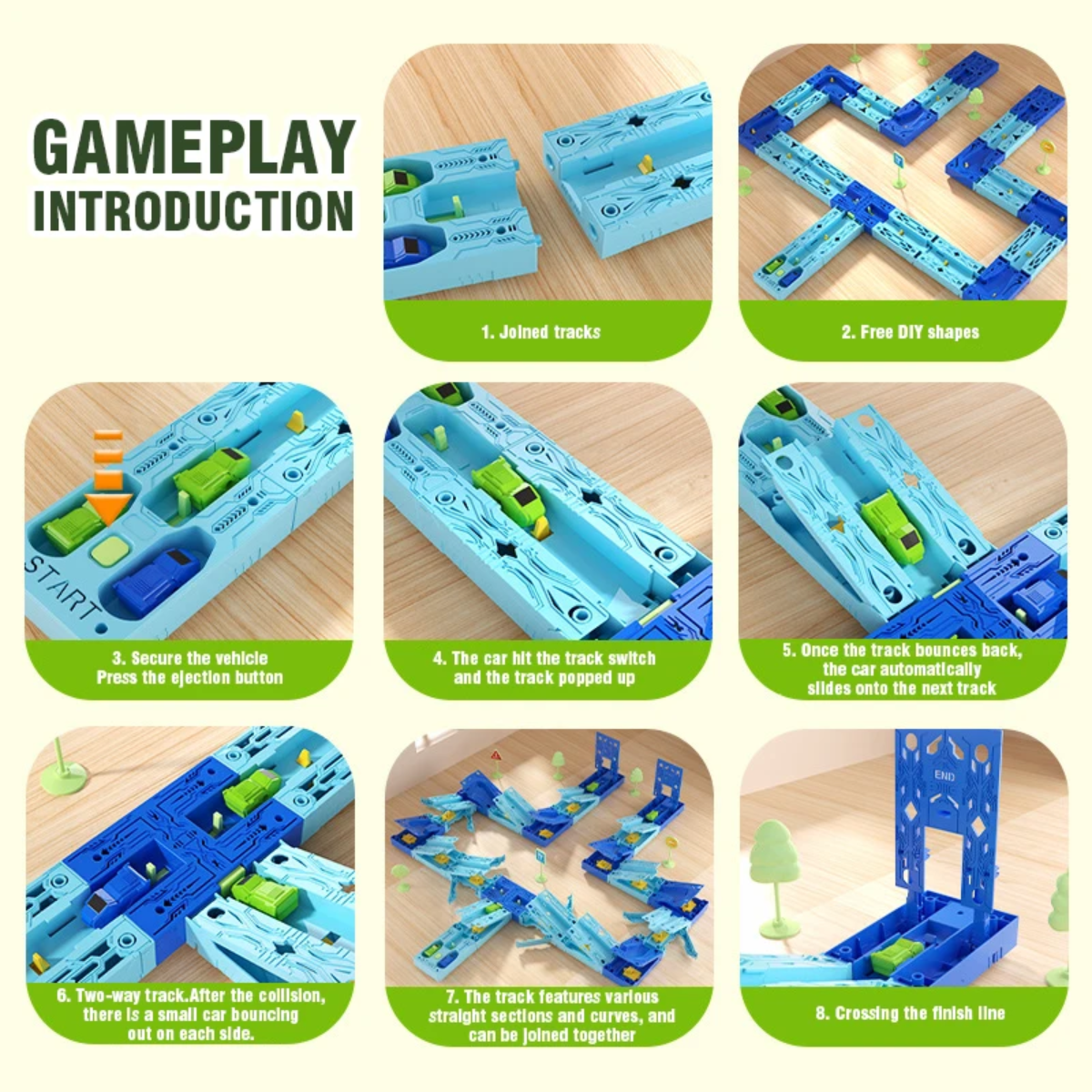 GravityRacer – Éducatif et amusant – Kit de circuit avec véhicules à monter soi-même