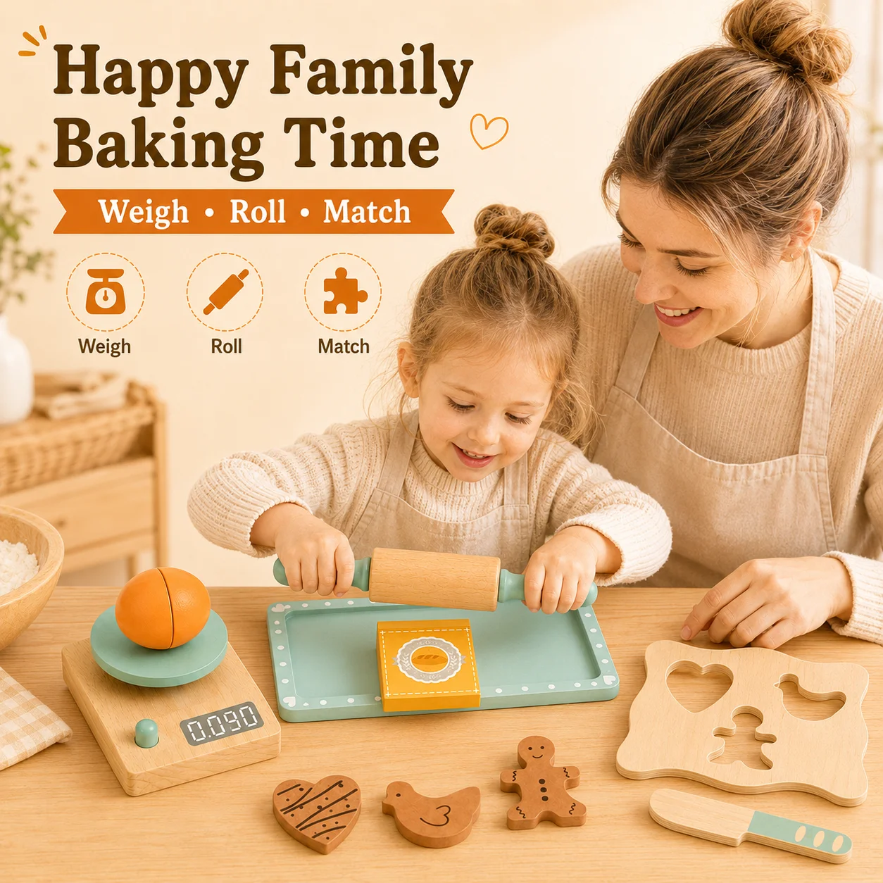 BakeBuddy – Créatif et éducatif – Kit de pâtisserie en bois