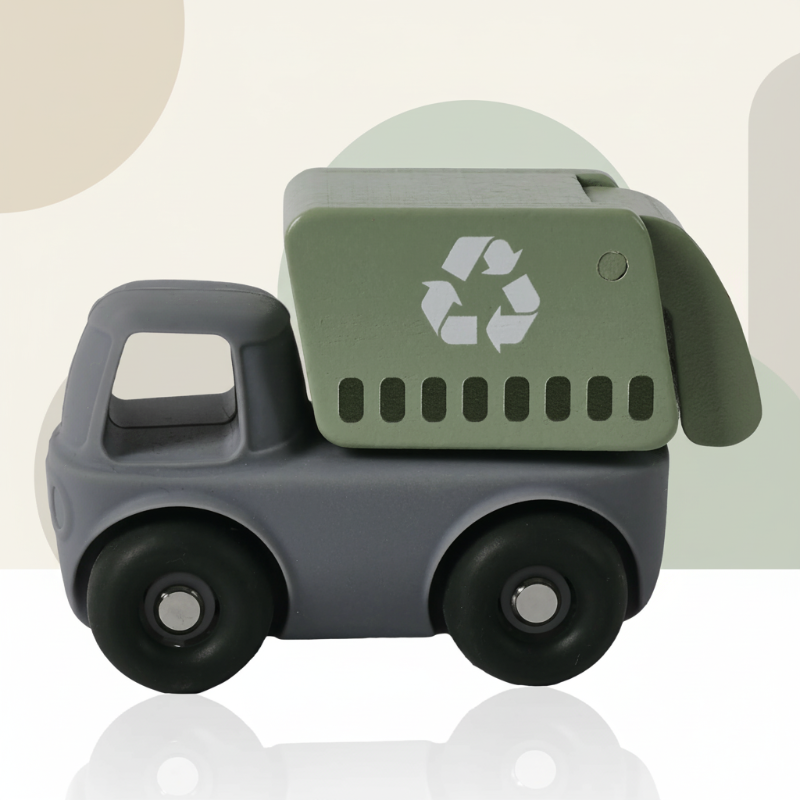 Montessori Silicone Toy Car – Sûr et adapté à la dentition – Jouet de dentition en silicone en forme de véhicule