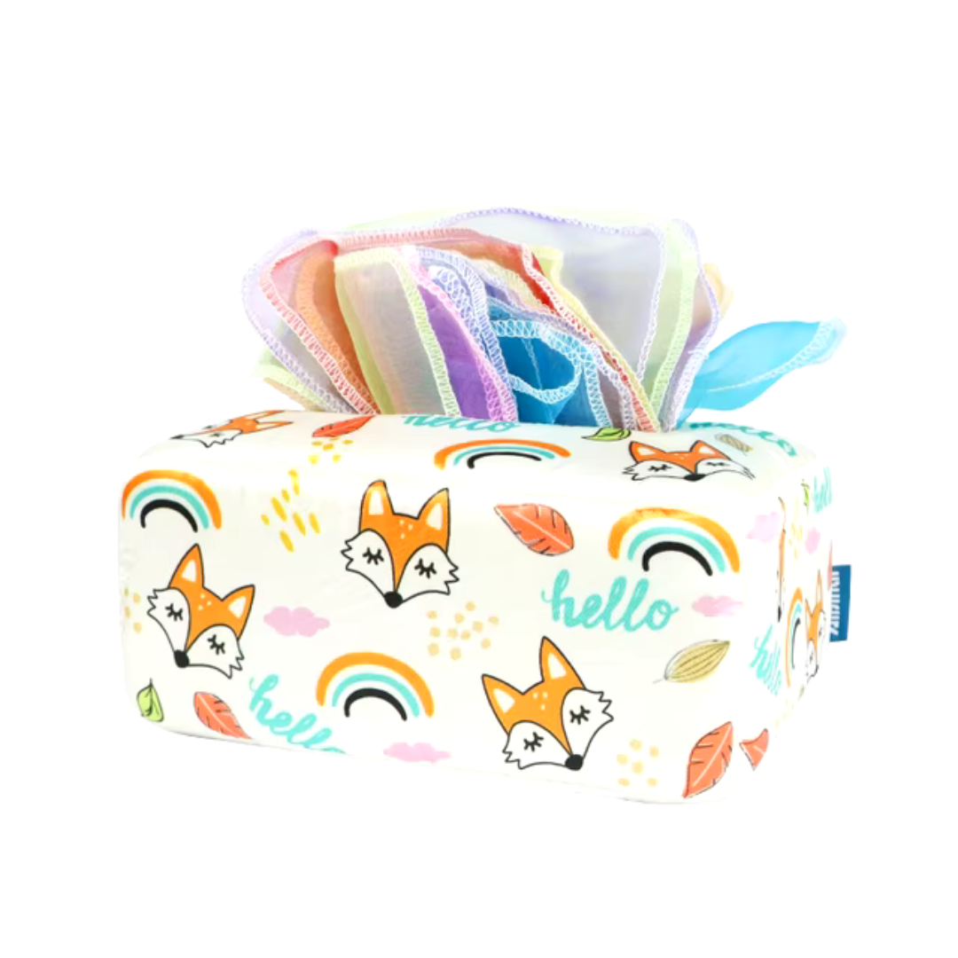 KleurenKracht – Développement et sens - Boîte à mouchoirs sensorielle Montessori