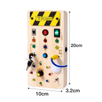 Thumbnail for TinyTech – Tableau d'activités en bois avec lumières et interrupteurs – Jouet éducatif