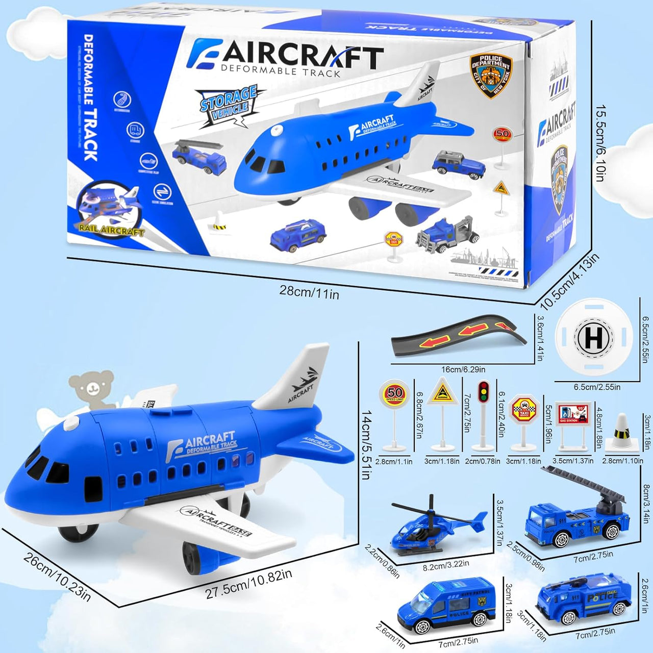 MiniAirBase – Interactif et éducatif – Set de jeu aéroport avec véhicules