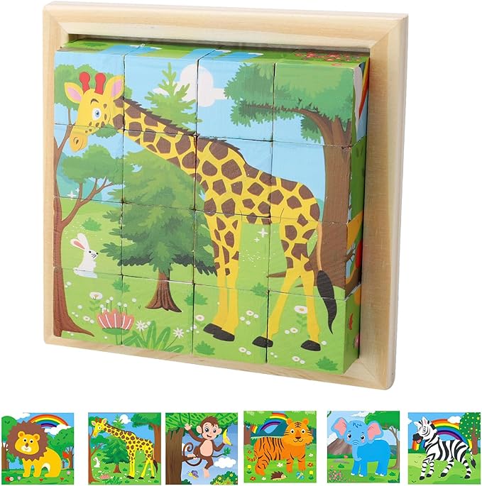 CubePuzzle – Ludique et éducatif – Puzzle en blocs de bois 3D