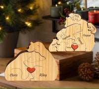 Thumbnail for Family Puzzle – Cadeau personnalisé pour la fête des Mères avec une famille d'oursons