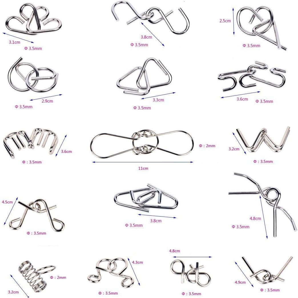 Metal Puzzle Ring Set™ - Anneaux de puzzle métalliques