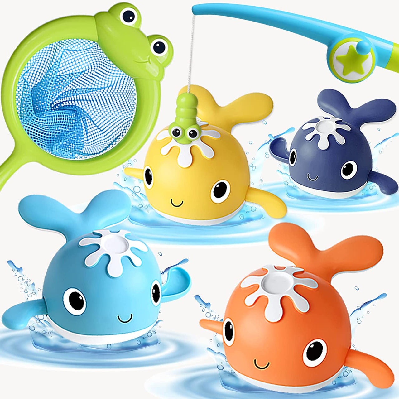 Bath Buddies™ - Mignons poissons qui se baignent - Baleines qui nagent