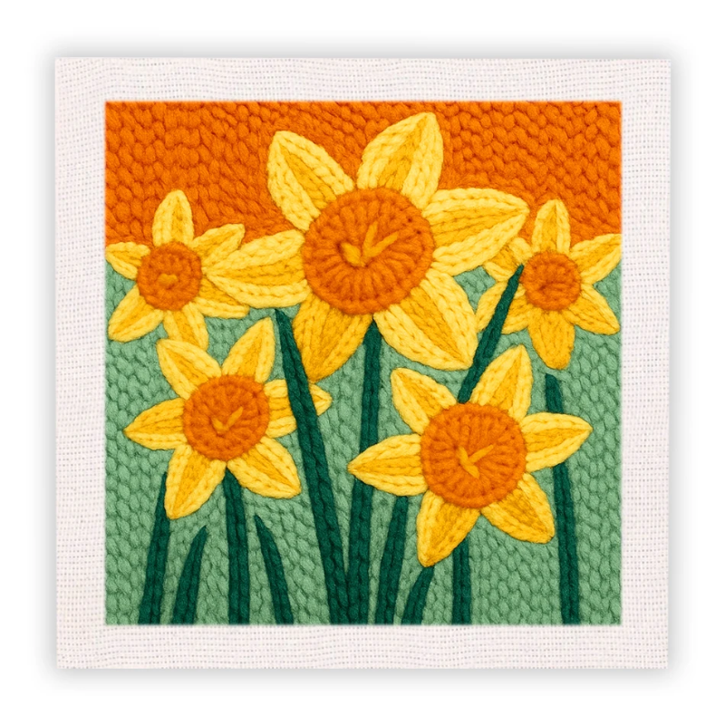 ThreadArt – Fait main & Coloré – Kit de broderie Animaux