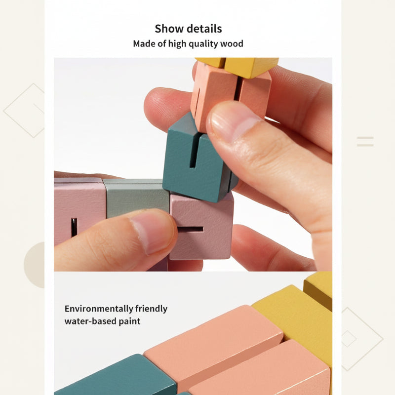 WoodCraft – Stimulant et éducatif – Puzzle en bois 3D à assembler