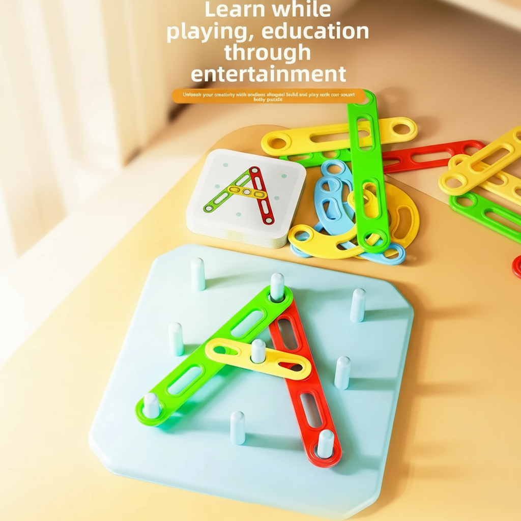 ShapeGenius – Créatif et éducatif – Puzzle géométrique sur panneau perforé