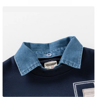 Thumbnail for CoolJunior – Chaleureux et élégant – Pull pour garçon avec col en denim