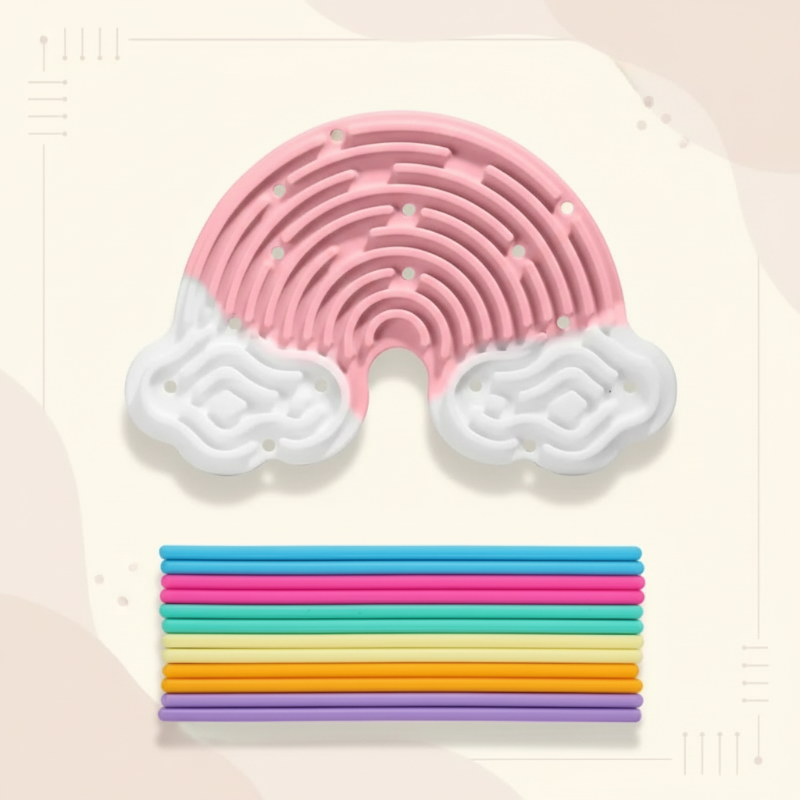 FidgetFrost – Ludique et doux – Tableau d'activités en silicone