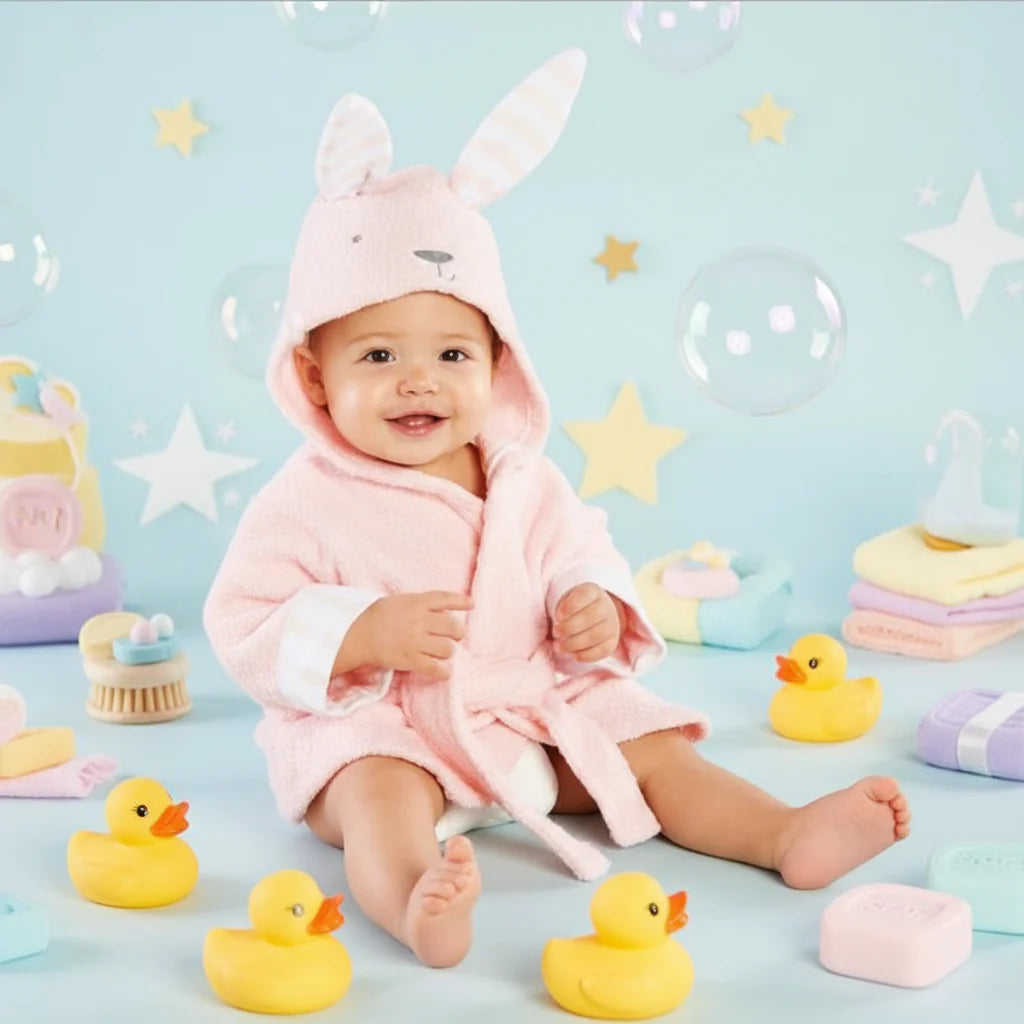 CozyNest – Doux et absorbant – Peignoir avec motif animalier