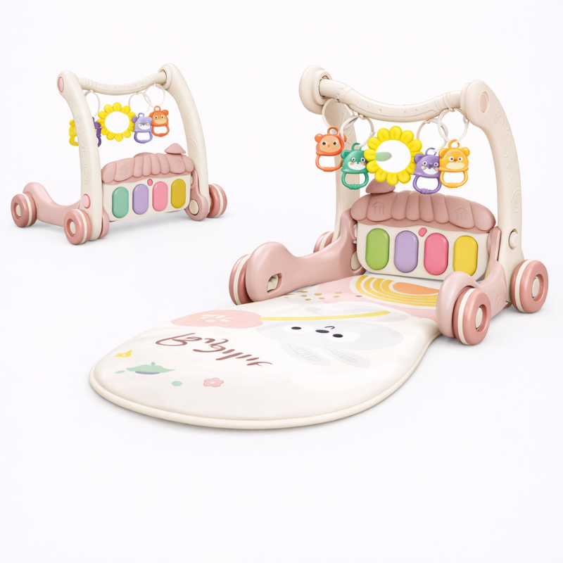 Step & Play – Interactif et sécurisé – Trotteur et baby gym 3 en 1