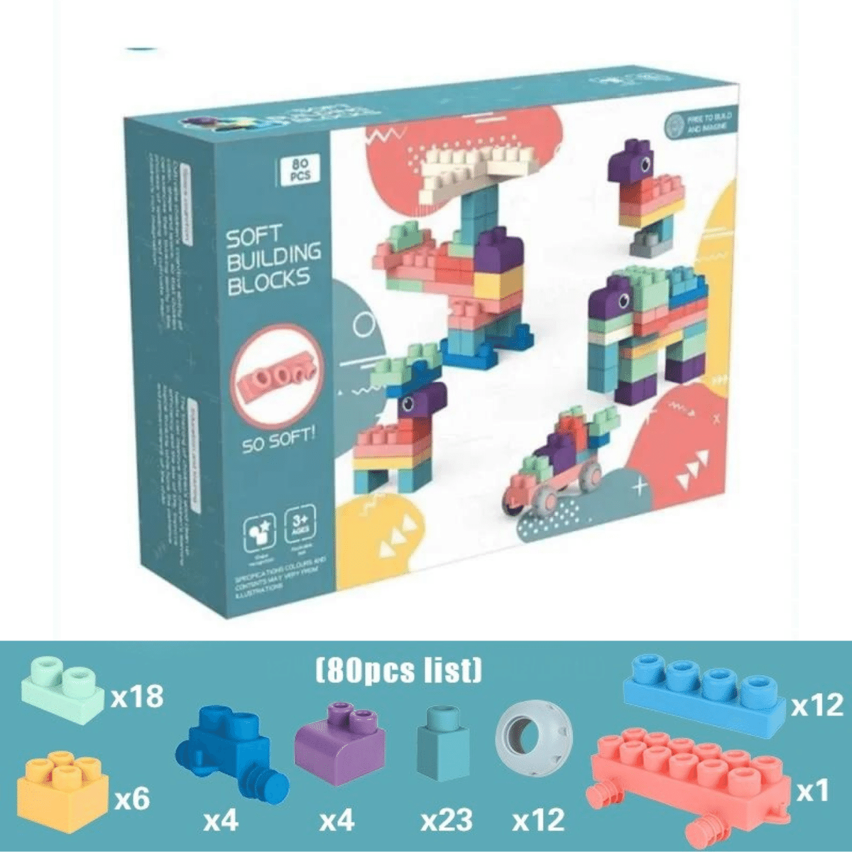 Soft Building Blocks™ - Construire en s'amusant - Blocs de construction souples