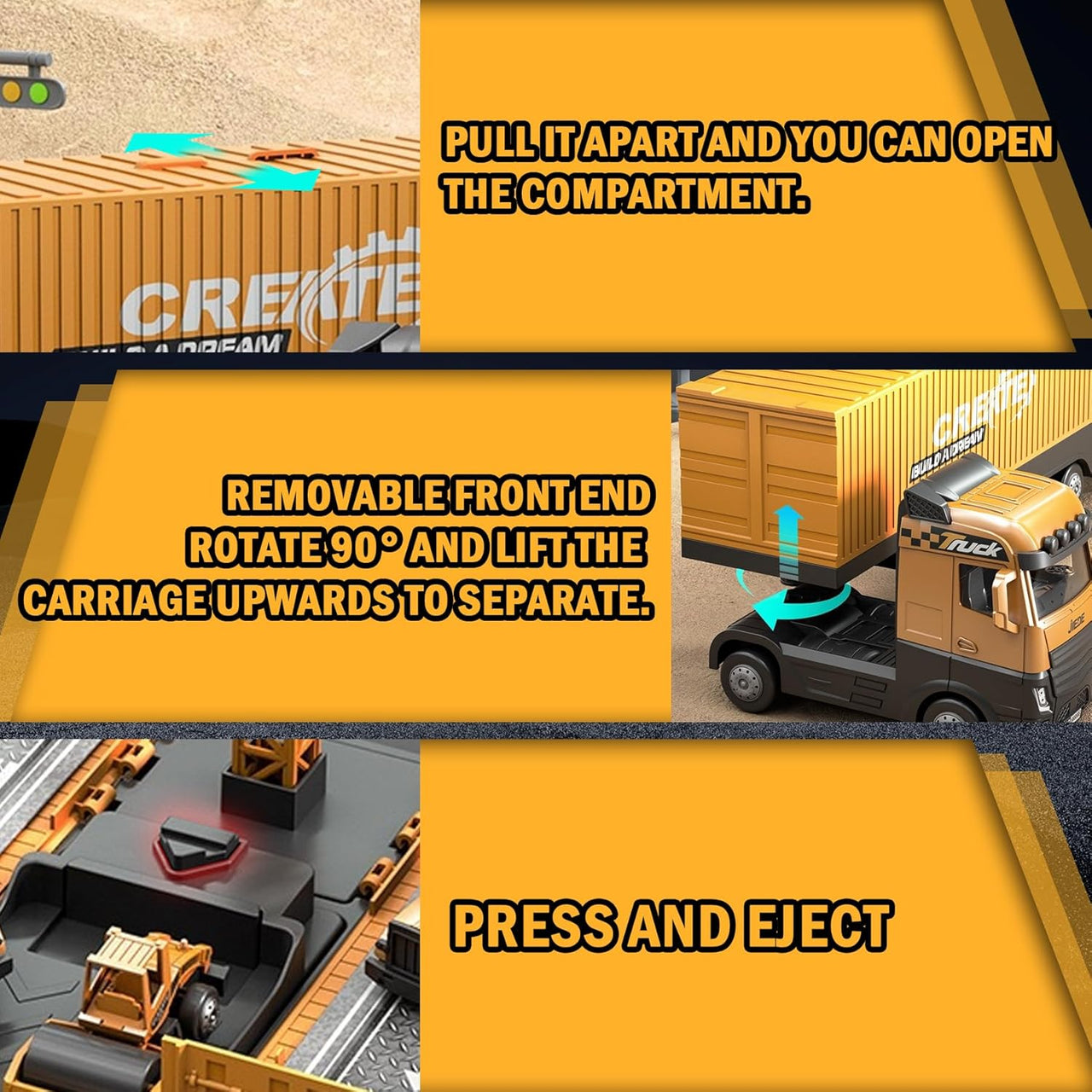 ConstructoKids – Apprendre et construire – Set de jeu 2 en 1 Camion de chantier