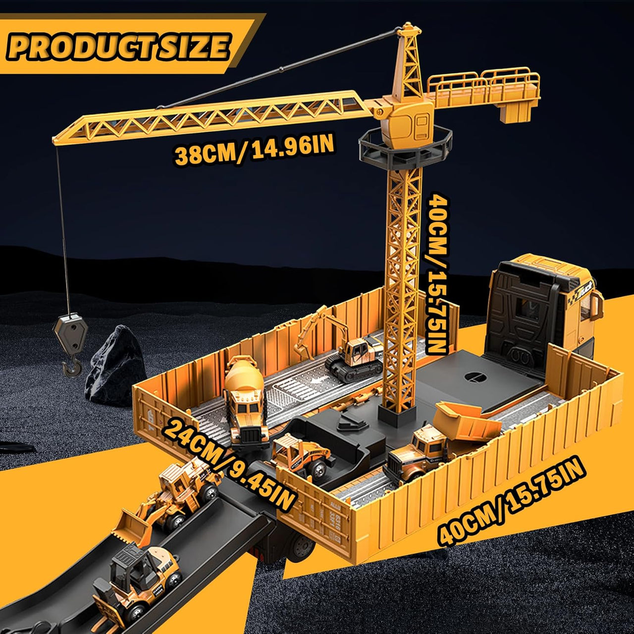 ConstructoKids – Apprendre et construire – Set de jeu 2 en 1 Camion de chantier