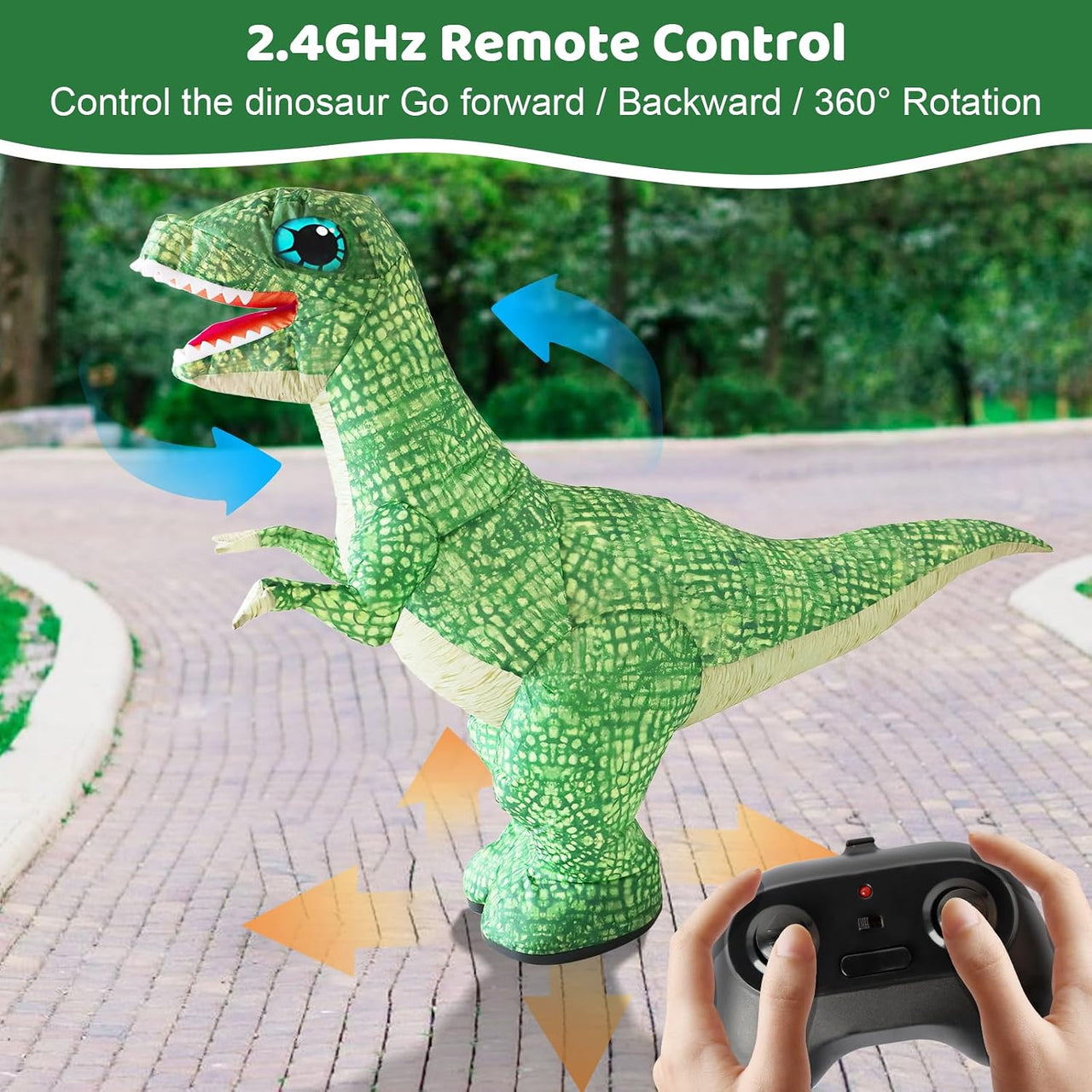 MegaDino – Aventure et interactivité – Dinosaure gonflable télécommandé