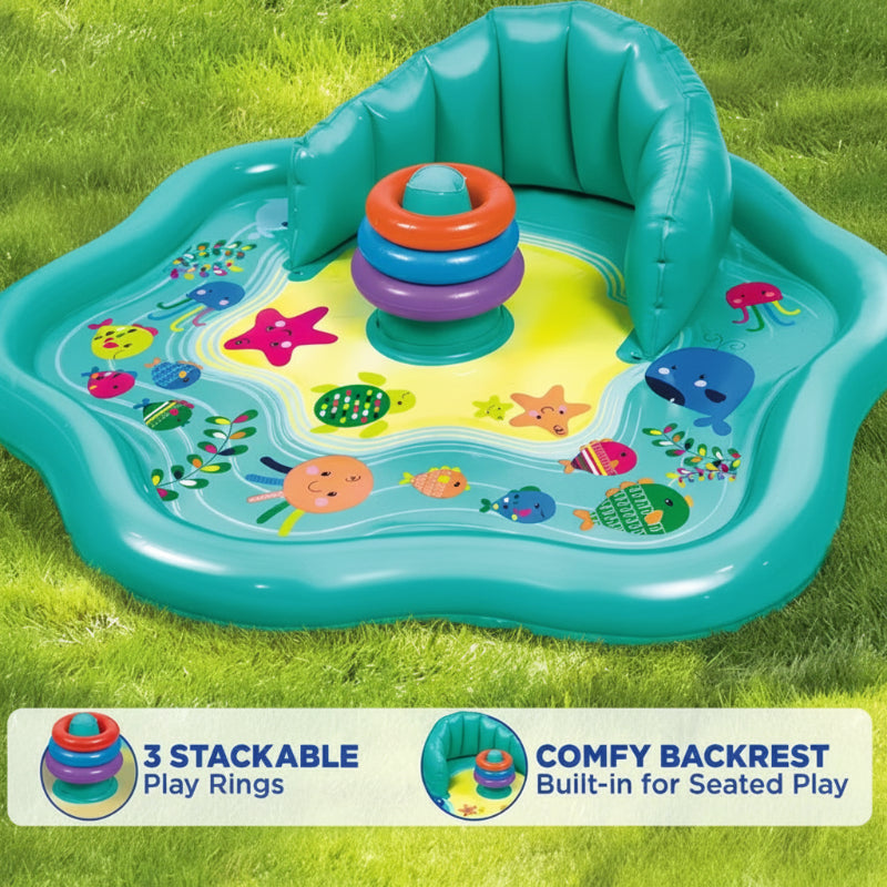 SplashPlay – Sécurité et plaisir – Piscine pour bébés avec pare-soleil