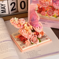 Thumbnail for BloomBook – Romantique et créatif – Livre de fleurs en 3D avec des roses et des papillons