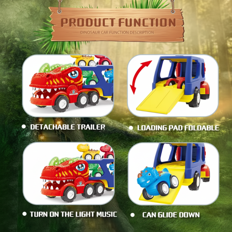 DinoDrive – Créativité et aventure – Set de jeu « Camion 5 en 1 »