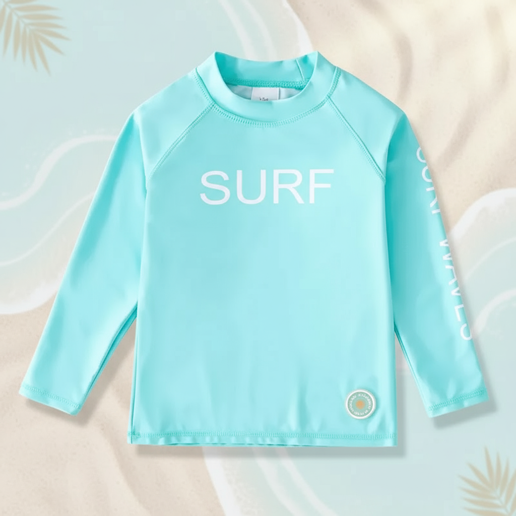 SunShield – Protecteur et souple – T-shirt de surf à manches longues pour enfants avec UPF 50+