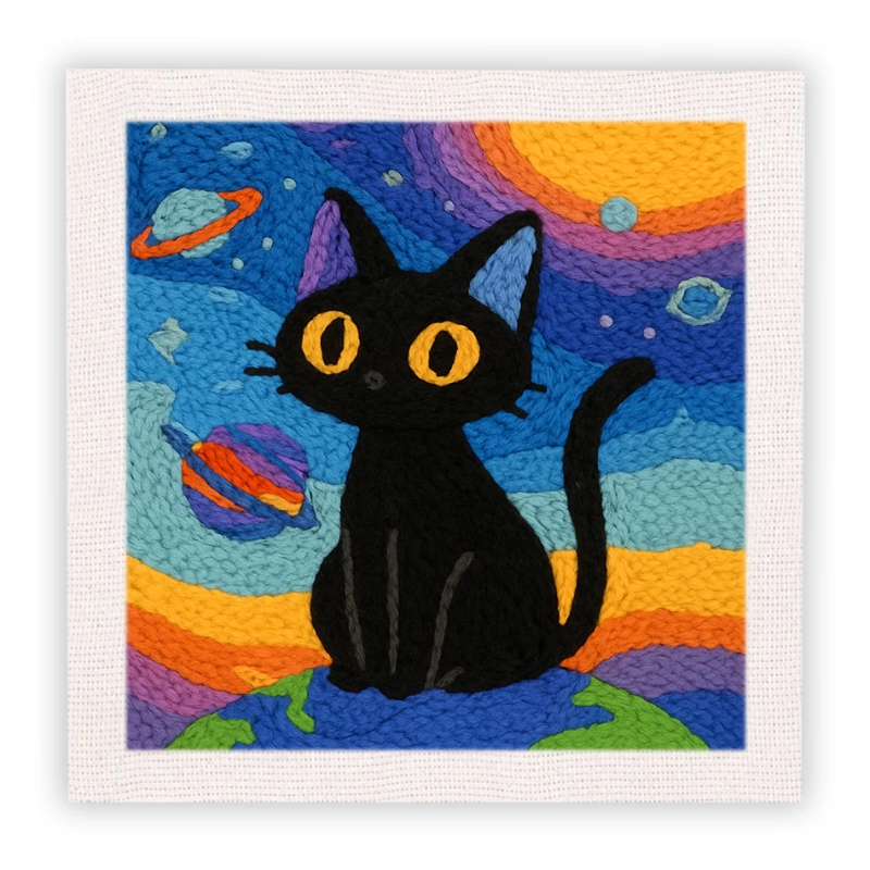 ThreadArt – Fait main & Coloré – Kit de broderie Animaux