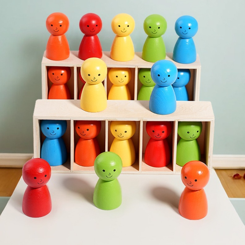 WoodenMatch – Intelligent et ludique – Jeu de couleurs Montessori